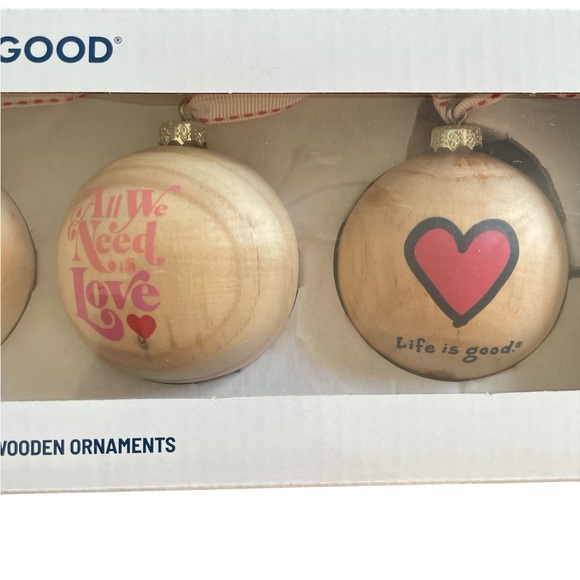 Life is Good Gangster of Love Set of 4 Wooden Ornaments. - Picture 4 of 6